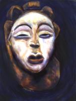 Gelede Mask S.Siobhan McElwee Wax Pastel on Paper 11x17 1996